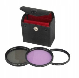 Zestaw filtrów fotograficznych w etui CPL UV FLD 37mm