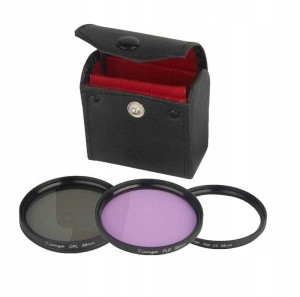 Zestaw filtrów fotograficznych w etui CPL UV FLD 46mm