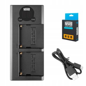 Ładowarka dwukanałowa Newell DL-USB-C do akumulatorów NP-F550/770/970 do Sony