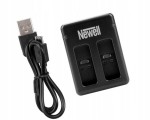 Ładowarka dwukanałowa Newell SDC-USB do akumulatorów AABAT-001 do GoPro