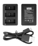 Ładowarka trójkanałowa Newell SDC-USB do akumulatorów AABAT-001 do GoPro