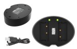 Ładowarka dwukanałowa Newell SDC-USB do akumulatorów NP-W126 do Fujifilm