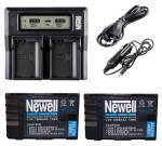 Zestaw ładowarka DC-LCD + 2 akumulatory Newell DMW-BLF19E do Panasonic