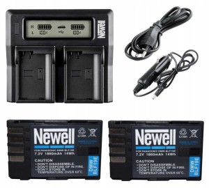 Zestaw ładowarka DC-LCD + 2 akumulatory Newell DMW-BLF19E do Panasonic