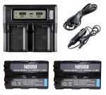 Zestaw ładowarka DUAL CHARGER + 2 akumulatory Newell NP-FM500H do Sony