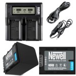 Zestaw ładowarka DC-LCD + 2 akumulatory Newell NP-FV70A do Sony