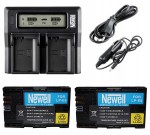 Zestaw ładowarka DC-LCD + 2 akumulatory Newell LP-E6 do Canon
