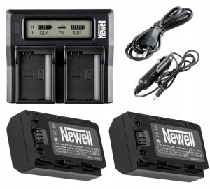 Zestaw ładowarka DUAL CHARGER+2 akumulatory Newell NP-FZ100 do Sony