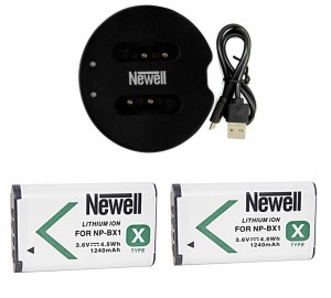 Zestaw ładowarka SDC-USB+ 2 akumulatory Newell NP-BX1 do Sony
