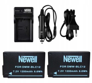 Zestaw ładowarka sieciowa + 2 akumulatory Newell DMW-BLC12 do Panasonic