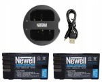 Zestaw ładowarka DUAL SDC-USB+ 2 akumulatory Newell DMW-BLF19E do Panasonic