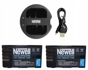 Zestaw ładowarka DUAL SDC-USB+ 2 akumulatory Newell DMW-BLF19E do Panasonic