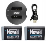 Zestaw ładowarka SDC-USB+ 2 akumulatory Newell NB-13L do Canon