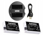 Zestaw ładowarka SDC-USB+ 2 akumulatory Newell LP-E8 do Canon