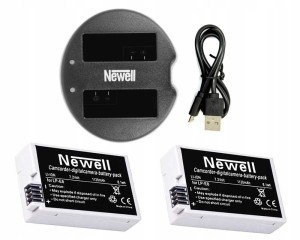 Zestaw ładowarka SDC-USB+ 2 akumulatory Newell LP-E8 do Canon