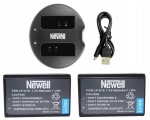 Zestaw ładowarka DUAL SDC-USB+ 2 akumulatory Newell LP-E10 do Canon