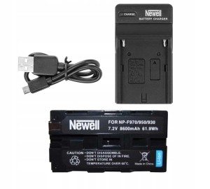 Zestaw ładowarka DC-USB + akumulator Newell NP-F970 do Sony