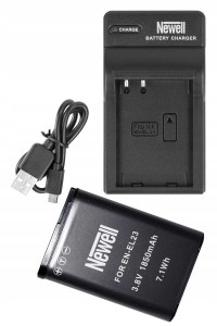 Zestaw ładowarka DC-USB + akumulator Newell EN-EL23 do Nikon