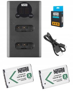 Zestaw ładowarka DL-USB-C + 2 akumulatory Newell NP-BX1 do Sony