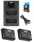 Zestaw ładowarka DL-USB-C + 2 akumulatory Newell LP-E10 do Canon