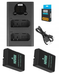Zestaw ładowarka DL-USB-C + 2 akumulatory Newell EN-EL14 do Nikon