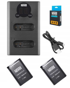 Zestaw ładowarka DL-USB-C + 2 akumulatory Newell EN-EL23 do Nikon