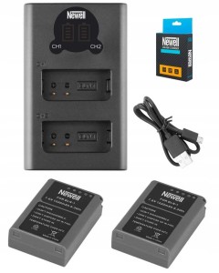Zestaw ładowarka DL-USB-C + 2 akumulatory Newell BLN-1 do Olympus