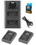 Zestaw ładowarka DL-USB-C + 2 akumulatory Newell BLS-5 do Olympus