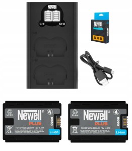 Zastaw ładowarka DL-USB-C + 2 akumulatory Newell Plus NP-W235 do Fujifilm