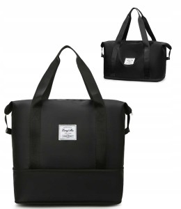 Torba podróżna fitness CZARNA