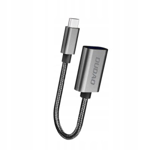 Dudao adapter przejściówka kabel OTG z USB 2.0 na USB Typ C szary