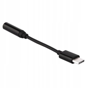 Adapter przejściówka USB TYP C na gniazdo 3.5 JACK CZARNY