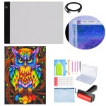 Zestaw tablica LED + haft diamentowy SOWA + akcesoria 