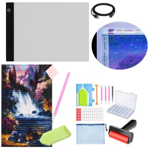 Zestaw tablica LED + haft diamentowy WODOSPAD + akcesoria 