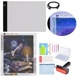 Zestaw tablica LED + haft diamentowy SOWA NOC + akcesoria