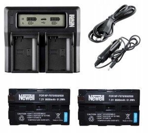 Zestaw ładowarka DC-LCD + akumulator Newell  NP-F970 do Sony