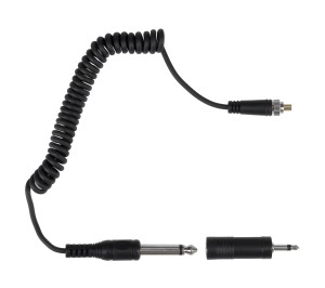 PRZEWÓD SYNCHRO PC - MINI/DUŻY JACK SPIRALNY 100cm