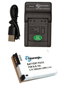 ZESTAW ŁADOWARKA USB + BATERIA AKUMULATOR FOTOENERGIA SLB-10A
