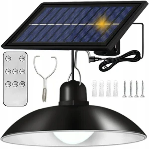 Żyrandol solarny LED pojedyn 14,8x6.4cm z czujnikiem zmierzchu