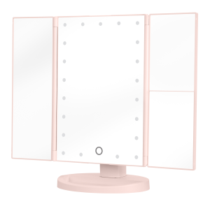 Lusterko do makijażu Humanas HS-ML04 z podświetleniem LED - różowe