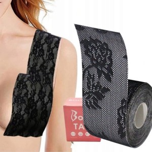 TAŚMA UNOSZĄCA BIUST koronkowa czarna