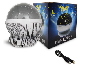 Projektor gwiazd lampka nocna obrotowa star led