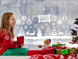 NAKLEJKI ŚWIĄTECZNE 1 CHOINKI  26079