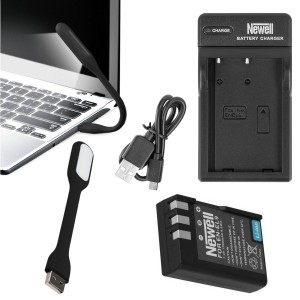 ZESTAW ŁADOWARKA DC-USB +AKUMULATOR NEWELL EN-EL9 +LAMPKA USB 6 LED MOCNA