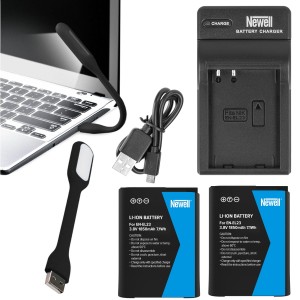 Zestaw ładowarka DC-USB NEWELL + 2 akumulatory Newell EN-EL23 do Nikon +Lampka USB 6 LED