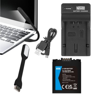 ZESTAW ŁADOWARKA DC-USB +AKUMULATOR NEWELL CGA-S006 +LAMPKA USB 6 LED