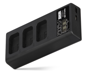 Newell CD-USB-C — trzykanałowa ładowarka USB-C do akumulatorów Sony NP-FW50 (kabel USB-A/USB-C, 5V/2A)